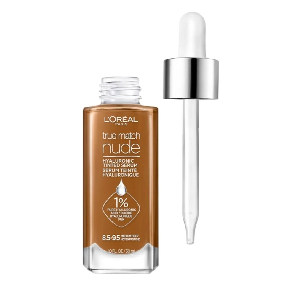 L'Oreal True Match Hyaluronic Tinted Serum Foundation Makeup, 8.5-9.5 Medium